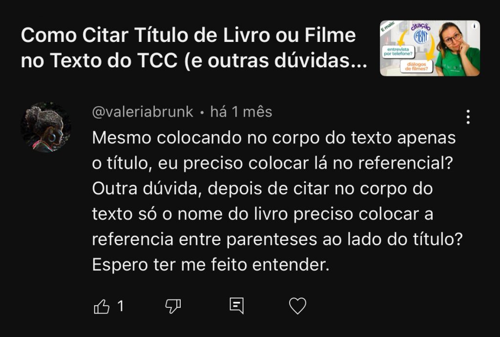 Como Citar Título de Livro ou Filme ou de outras obras no TCC ABNT ...